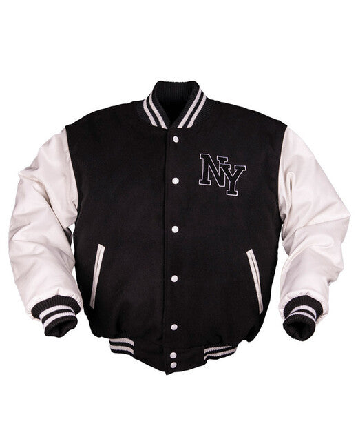 Mil-Tec ny baseball jacke m.patch schwarz/weiss