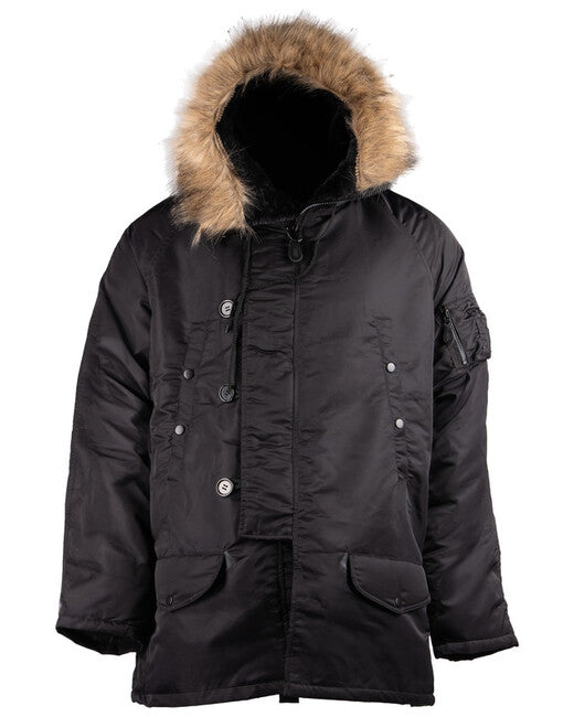 Mil-Tec us fliegerparka n3b basic schwarz
