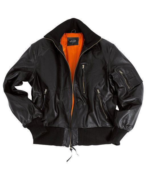 Mil-Tec Bw Lederjacke Flieger Schwarz