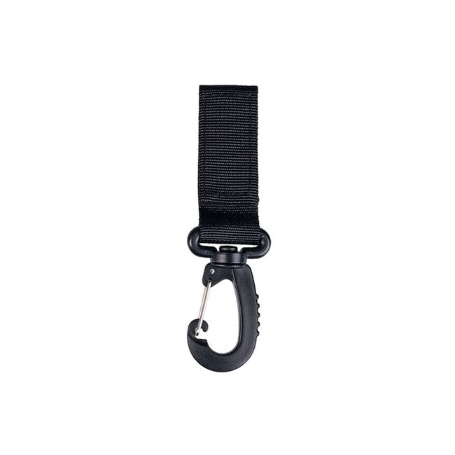 Mil-Tec SCHWARZER GÜRTELHALTER MIT KARABINER 70 MM