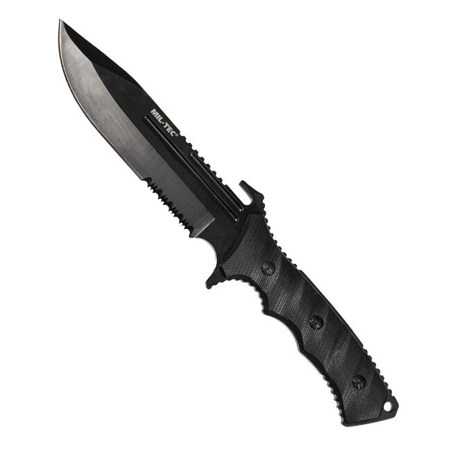 Mil-Tec Combat G10 Messer, schwarz