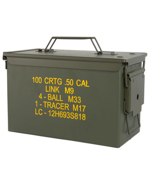 Mil-Tec m2a1 us ammo box steel cal.50 oliv