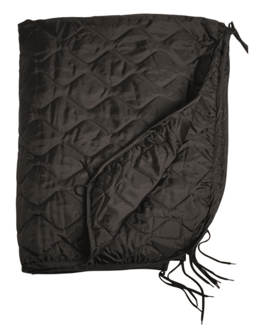 Mil-Tec Poncho-Einlage Decke, schwarz 210 x 150 cm