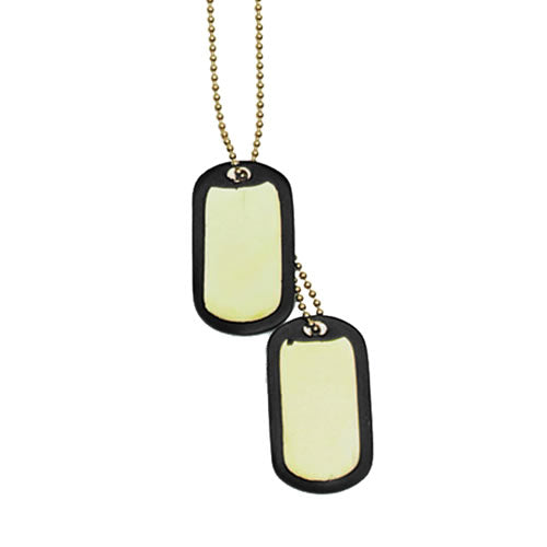 Mil-Tec Dog-Tags Hundemarken gold mit Kette