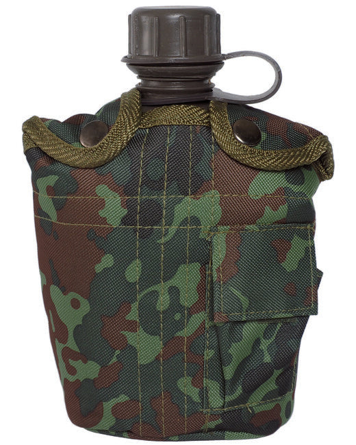 Mil-Tec us feldflasche kst.imp.1ltr m.hü.flecktarn