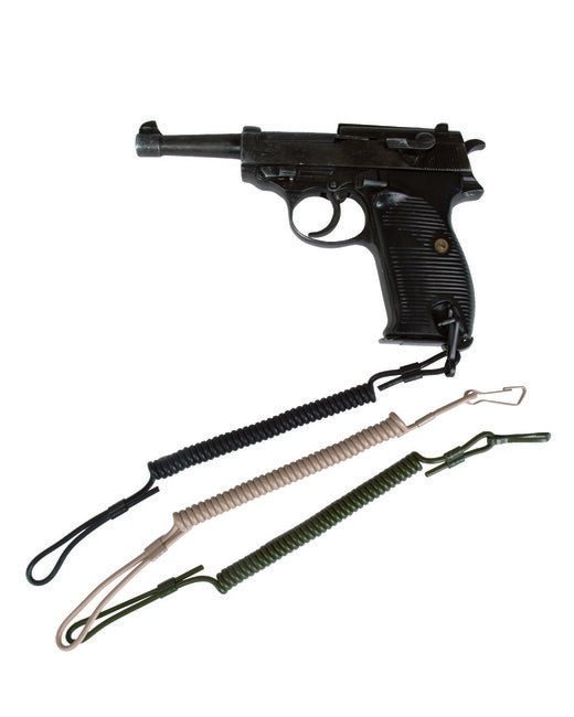 Mil-Tec Kabel (spiralförmig) Sicherheits- zur Waffe schwarz