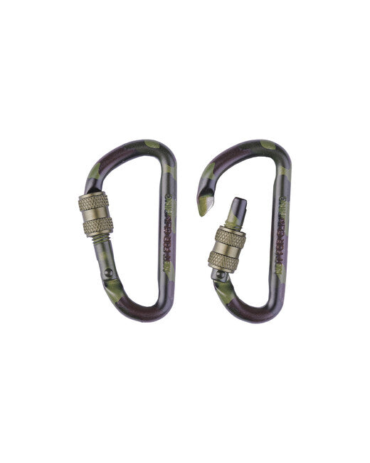 Mil-Tec tactical Karabiner 60mm woodland paar