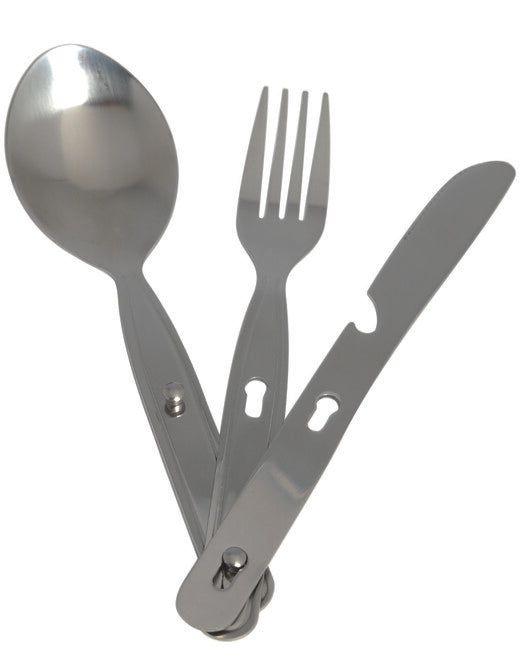 Mil-Tec Camping Besteck 3-teilig aus Edelstahl