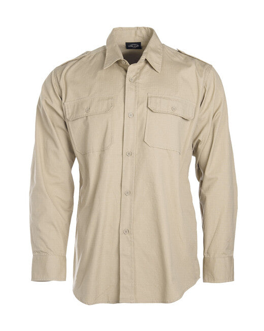 Mil-Tec TROPICAL Hemd mit Knöpfen khaki
