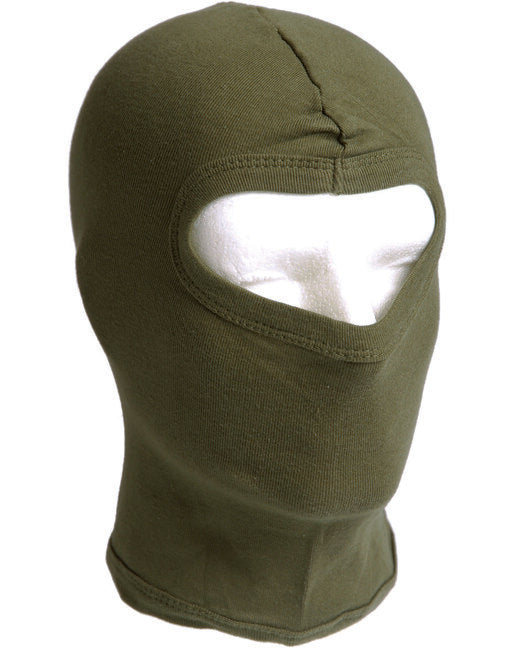 Mil-Tec Sturmhaube aus feinem Rippstrick, 1 Loch, olivfarben