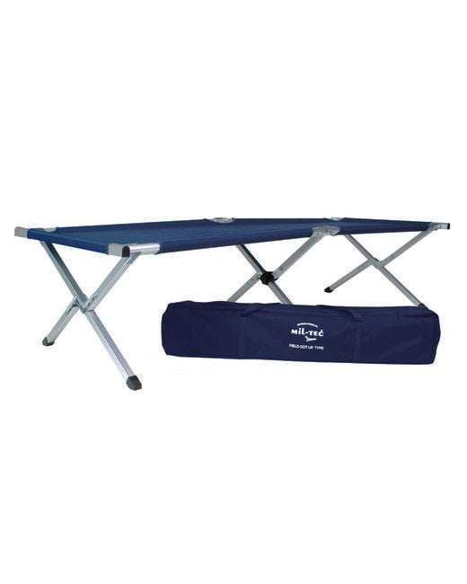 Mil-Tec feldbett us typ alu m.ta.190x65 cm blau