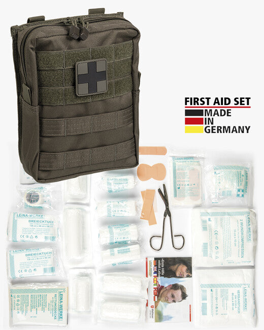Mil-Tec pro.43-tlg.lg oliv first aid set 'leina'