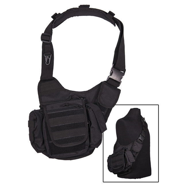 Mil-Tec MOLLE Mehrzweck-Schultertasche, schwarz
