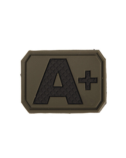 Mil-Tec Patch 3D auf Klettverschluss Blutgruppe A+ grün