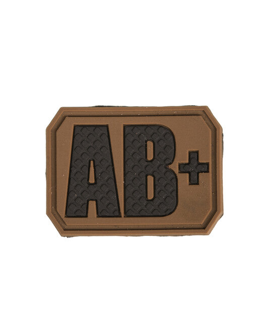 Mil-Tec Aufnäher 3D mit Klettverschluss Blutgruppe AB+ coyote