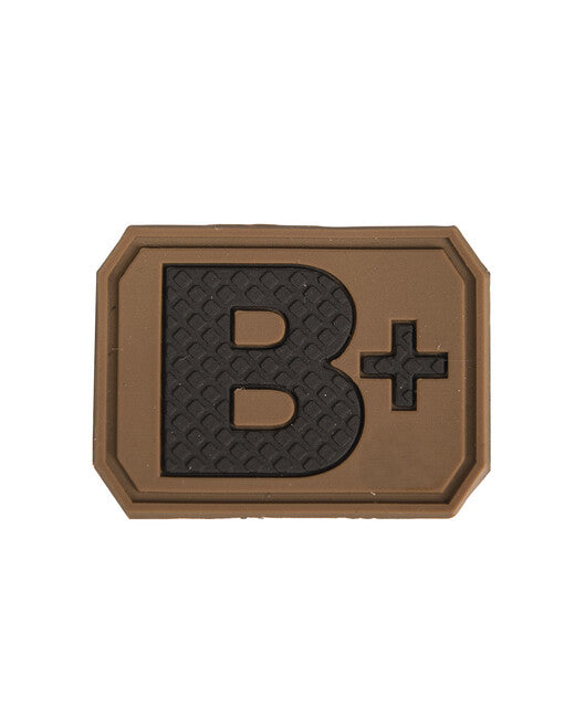 Mil-Tec Patch 3D auf Klett Blutgruppe B+ , coyote