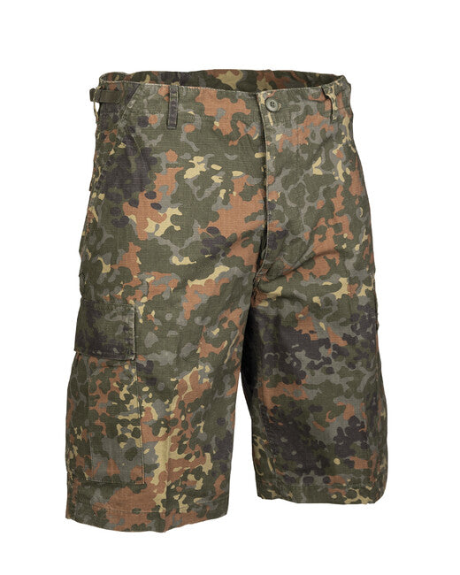 Mil-Tec Σορτς BDU Rip-Stop Κατεργασμένο, US Τύπος, Flecktarn