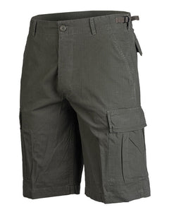 Mil-Tec BDU Shorts, Olive Rip-Stop Prewashed