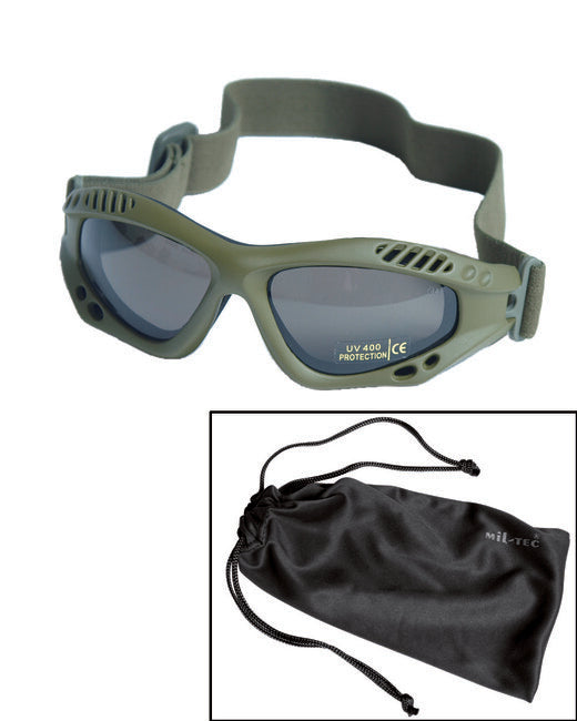 Mil-Tec Brille COMMANDO AIR, smoke