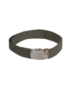 Mil-Tec Ζώνη Παντελονιού US Πλάτος 38mm με Ασημί Αγκράφα, Λαδί