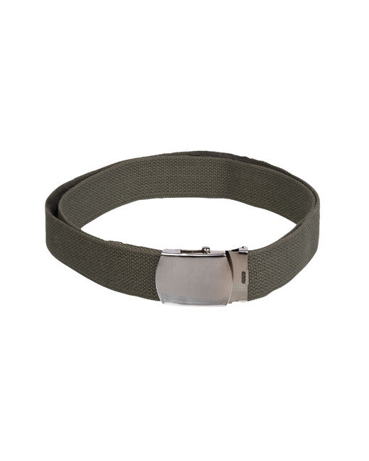 Mil-Tec Gürtel US Breite 38mm Hosen mit silberner Schnalle olivfarben