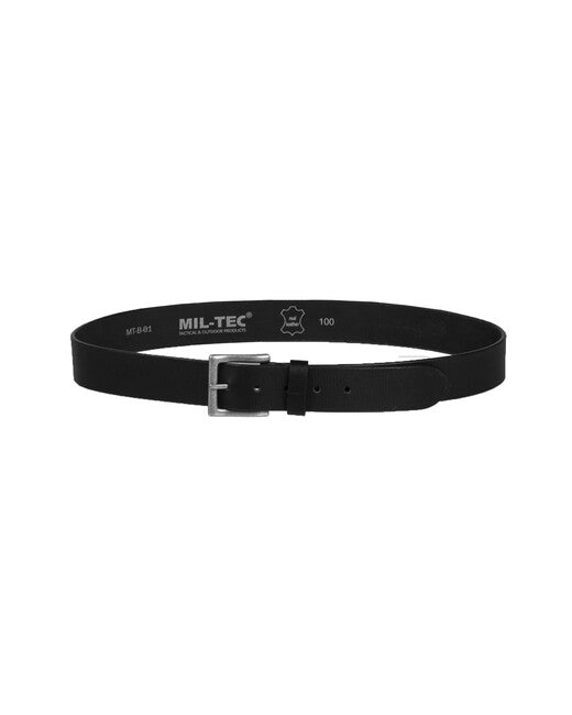 Mil-Tec nappa-leder hosengürtel schwarz