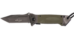 Mil-Tec DA35 preklopni nož Micarta 22cm, olivno zelen