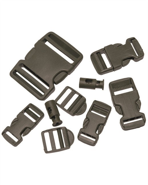 Mil-Tec Schnallenset 9 Stück, olive