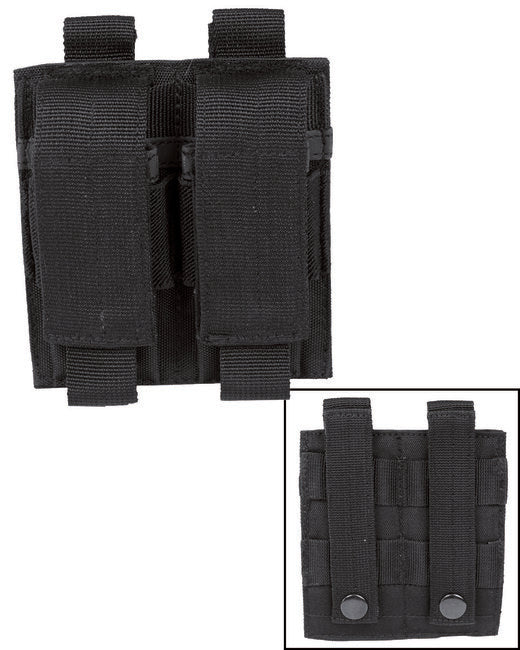 Mil-Tec mag.tasche f.pistole double schwarz