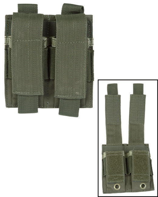 Mil-Tec Double mag.tasche f.pistole oliv