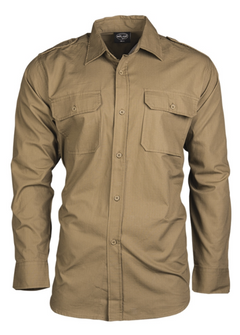 Mil-Tec Ripstop Langarmhemd, Coyote