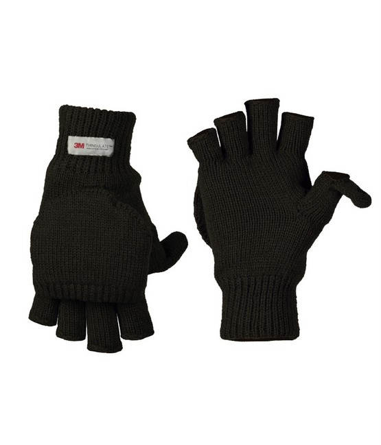 Mil-Tec Klapphandschuhe schwarz