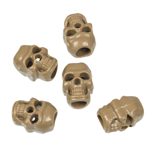 Mil-Tec Skull Kordelstopper, 10 Stück, coyote