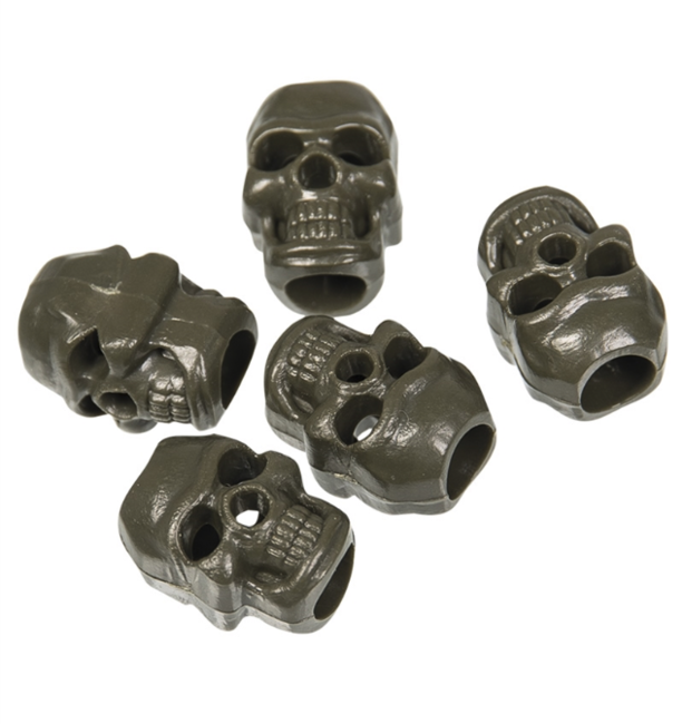 Mil-Tec Kordelstopper Skull, 10 Stück, olive