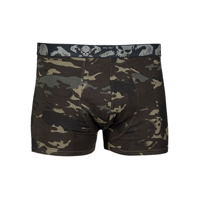 Mil-Tec Skull Men's Boxers 2-Pack, Multitarn Black