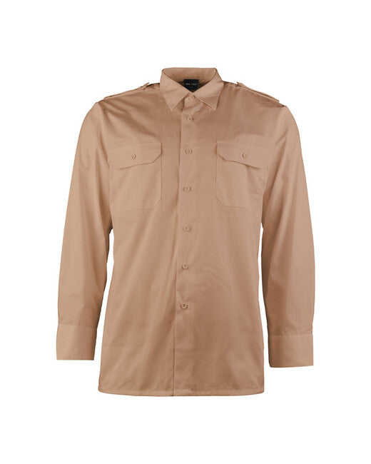 Mil-Tec Diensthemd Langarm khaki