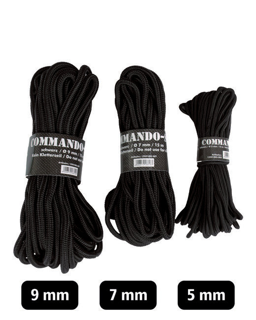 Mil-Tec COMMANDO Schnur Hilfs- 7 mm 15m schwarz