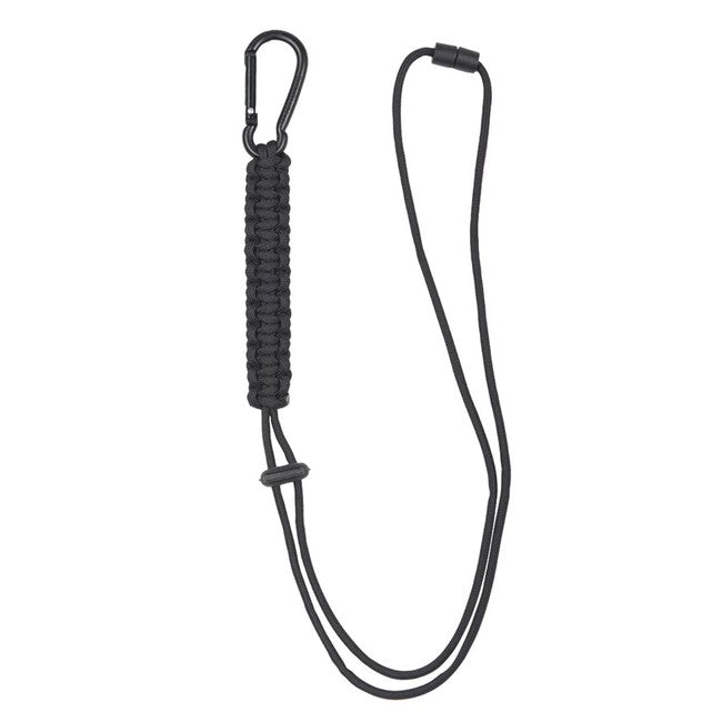 Mil-Tec Paracord-Schnur mit Karabiner, schwarz