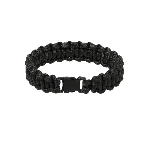 Mil-Tec Survival Paracord-Armband 15mm, schwarz