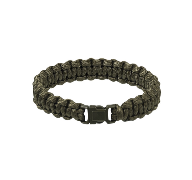 Mil-Tec Survival Paracord-Armband 15mm, olivgrün