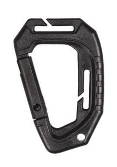 Mil-Tec taktischer MOLLE-Kunststoffkarabiner 2 Stück, schwarz