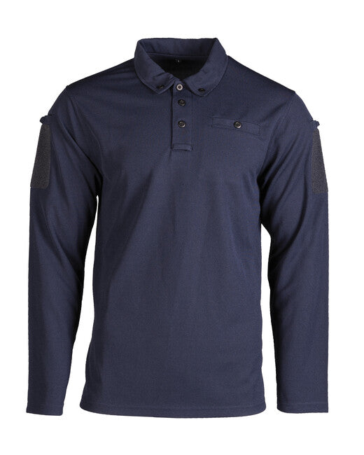 Mil-Tec Taktisches Poloshirt Langarm blau