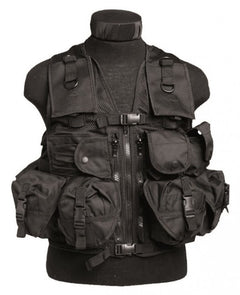 Mil-Tec Αμάνικο Γιλέκο Tactical με 9 Τσέπες, Μαύρο
