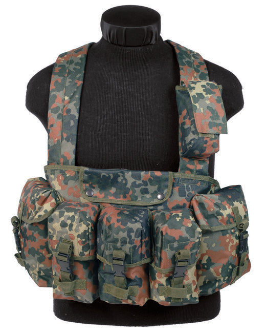 Mil-Tec taktische Weste mit 6 taschen, flecktarn