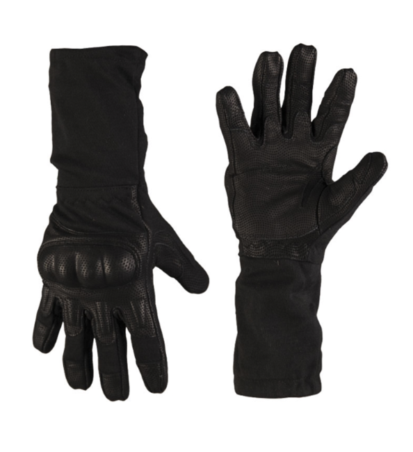 Mil-Tec Taktische Handschuhe Action Nomex® s kĺbovou ochranou, schwarz
