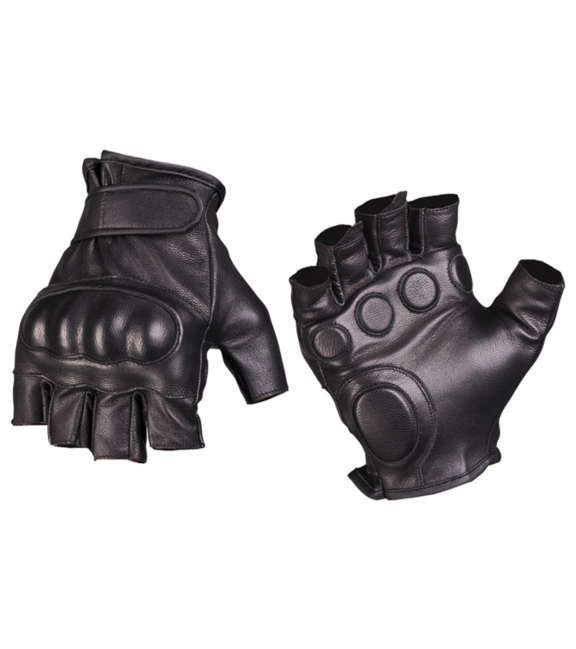 Mil-Tec taktische handschuhe fingerlos, schwarz