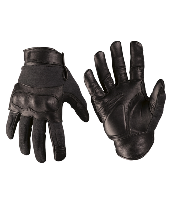 Mil-Tec taktische handschuhe Leder/Kevlar, schwarz