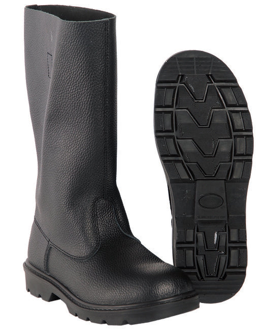 Mil-Tec knobelbecher 'nva typ' leder schwarz