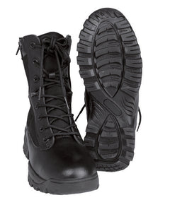 Mil-Tec Tactical Boots with Double YKK Zippers, Black