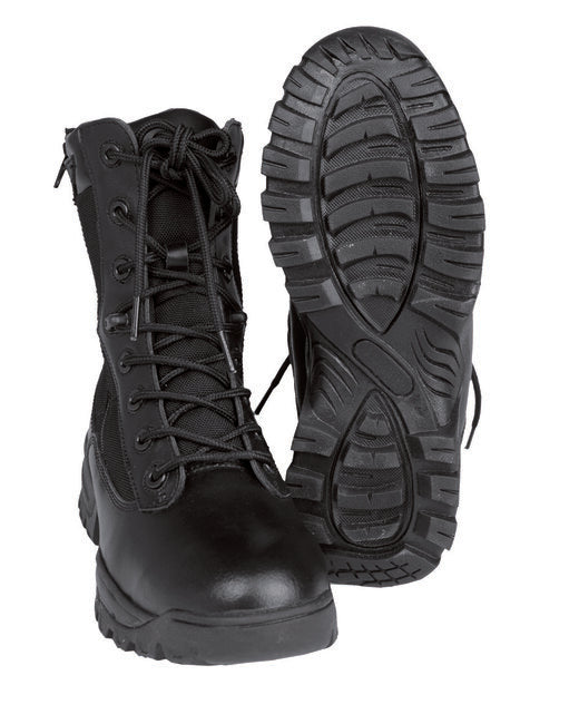 Mil-Tec TACTICAL Schuhe mit zwei YKK Reißverschlüssen, schwarz